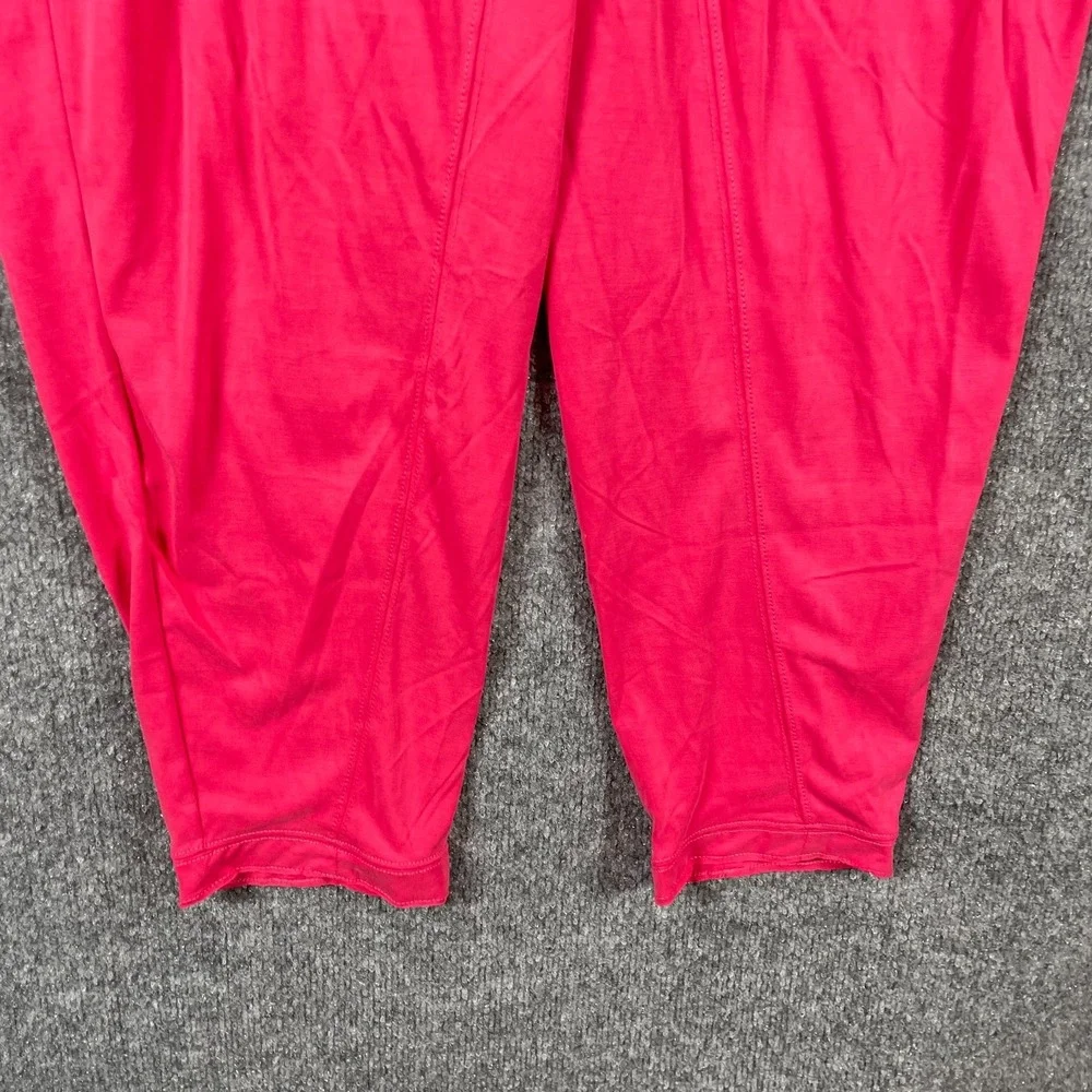 Anthropologie Pants Womens Medium Pink Pull On Drawstring Pockets Cropped‎ $88
